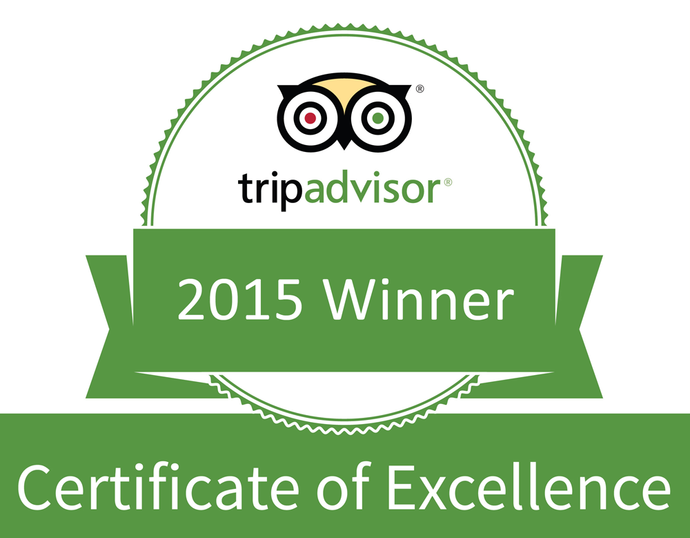 TripAdvisor Certificate of Excellence 2015